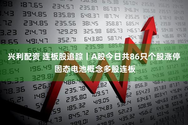 兴利配资 连板股追踪丨A股今日共86只个股涨停 固态电池概念多股连板
